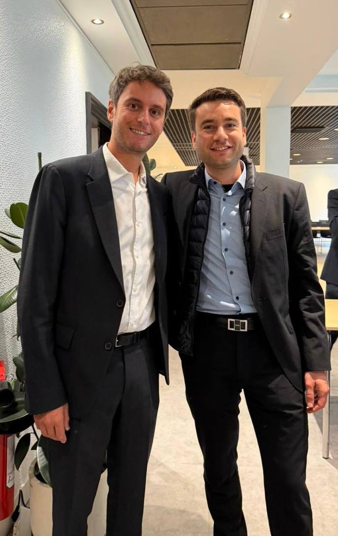 Luc Scherrer et Gabriel Attal